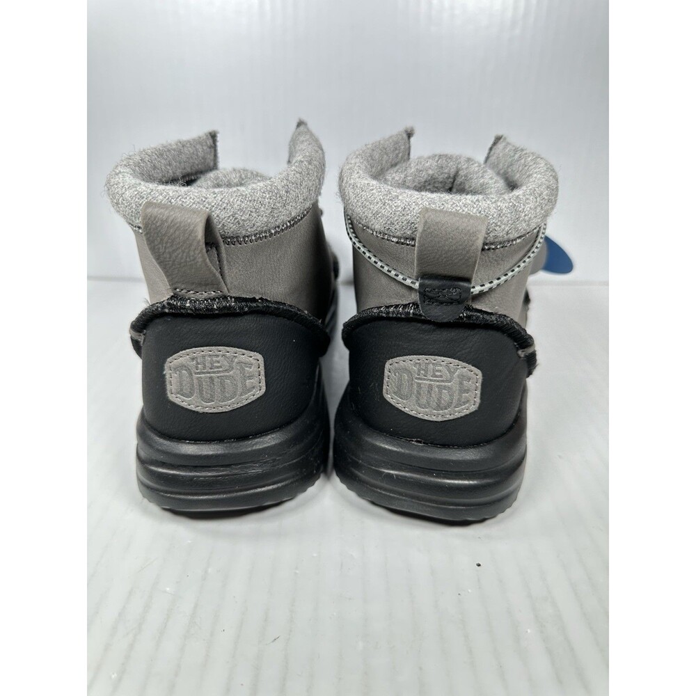 Size 9 Hey Dude Bradley Classic Tumbled Boots Shoe Men's Granite Grey NWT - Picture 5 of 8